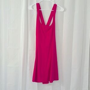 Pink Outdoor Voices cross back exercise dress.